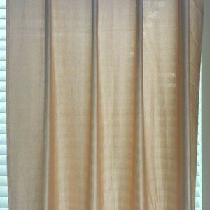 NEW GOLD PLEATED CURTAIN PANELS-LOT OF 2 PANELS